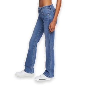 Steve & Barry’s Dungarees Y2k Vintage Rigid Denim Low Rise Boot Cut Mom Jeans